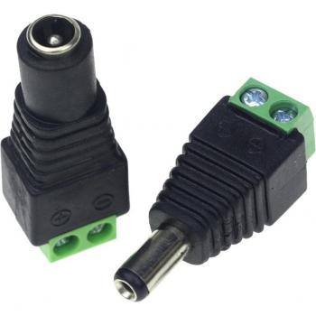 5-Pack 5.5x2.1/2.5mm DC Power Jack for LED Strips and CCTV