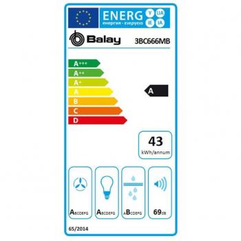 Balay 3BC666MB Luftzirkulationsanlage 60 cm 570 m³/h 69 