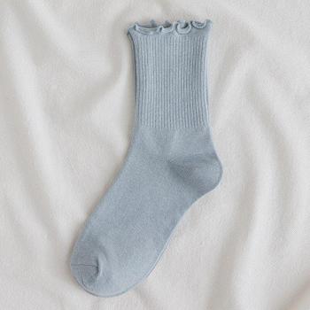Calcetines cómodos para niñas y mujeres: amarillo, blanco y verde pastel