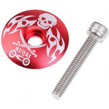CNC Bicycle Cycling Headset Cap with Screw 1 1/8