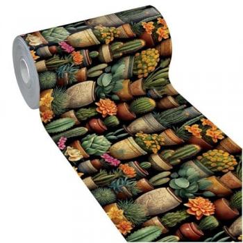 Tappeto Cucina Pvc 51x140 cm Stampa Digitale Piante Grasse Cactus – Design Morbido