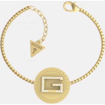 Pulsera Guess G Solitaire de acero dorado y cristal