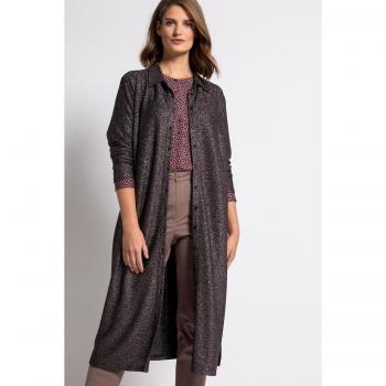 Blusa lunga donna, effetto brillante, viola, taglia 52/54