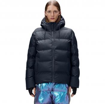 Rains Women's Alta Unisex Puffer Jacket in Navy (Size: 12)