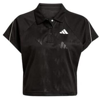 Stadium Performance Tennis‑Polo – adidas Jacquard in Schwarz/Wollweiß (XL, Damen)