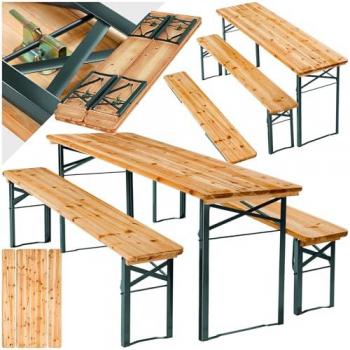 Table de jardin SISSI 3 pièces pliables pour 8