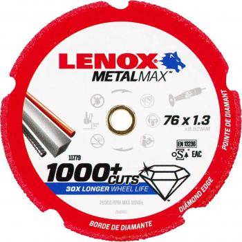 Disque de coupe métallisé Ø76 mm MétalMax 75 × 1,3 mm – Lenox