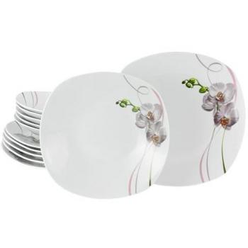 SERVIS 12 delar Fyrkantig Orchidé
