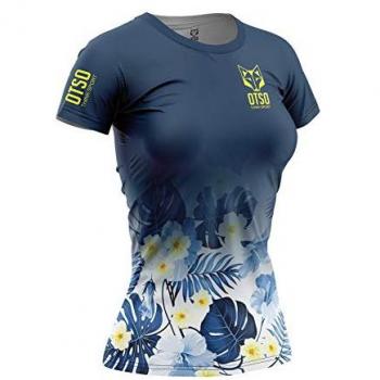 Camiseta Otso mujer azul y blanco manga corta