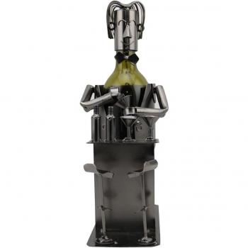 Porte-bouteille 'Barman' en Sculpture Métallique