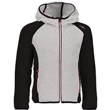 CMP Mädchen-Jacke aus weichem Fleece, Kappe inklusive, 39H0995