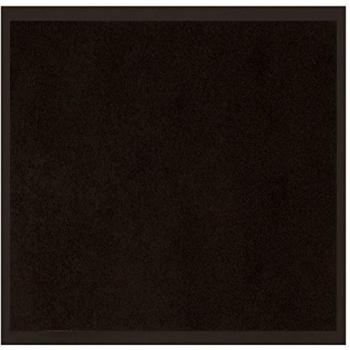 Tapis antipoussière en polyester/PVC noir 80 x 120 cm