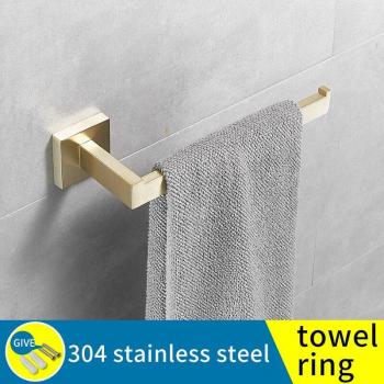 Ganchos de Abrigo y Toallero de Baño con Anillo Inoxidable