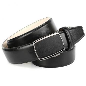 Anthoni Crown Ledergürtel 95 cm, Damen, Schwarz, Tonale Ziersteppung