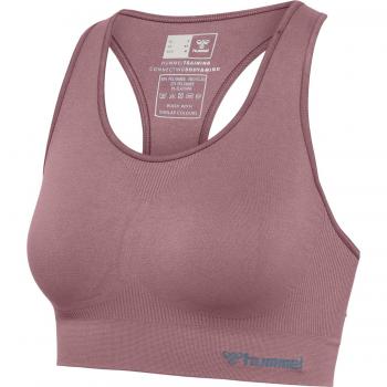 Top sin costuras Hummel Tif rosa para mujer XL