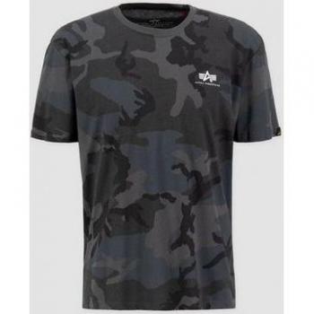 Alpha Industries T-Shirt für Herren – College Camo, schwarze Variante, 3XL
