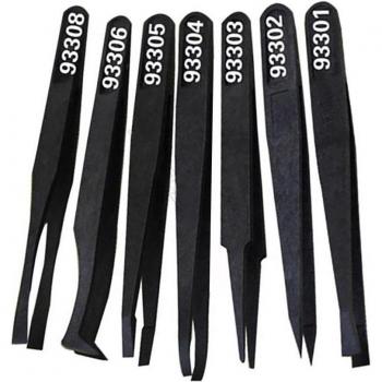 Black Plastic Anti-Static Tweezers for iPhone Repair