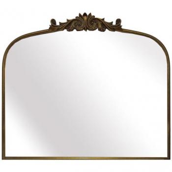 Specchio da Parete 87x100 Metallo Dorato Romimex