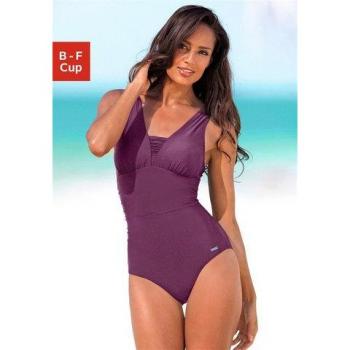 Damen Badeanzug LASCANA, Aubergine, Gr. 42, Cup C, Shaping-Effekt