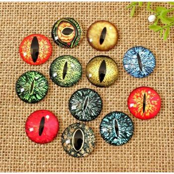 Glas Mosaik Glücks Auge Cabochons Gemischte Farben