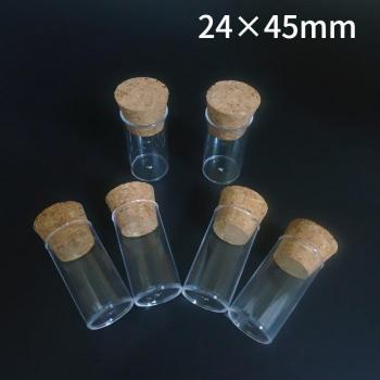 100pcs Clear Plastic Test Tubes with Cork Stoppers