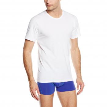Bugatti Herren Unterhemd, Basic, Einfarbig, XX-Large, Weiß