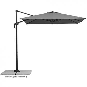 Schneider Ampelschirm Rhodos Junior, 230x230 cm, dunkelgrau