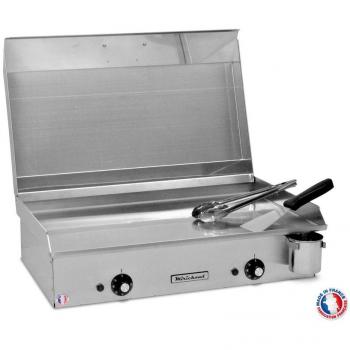 Plancha électrique NEO E650 avec couvercle et 2 accessoires de cuisson