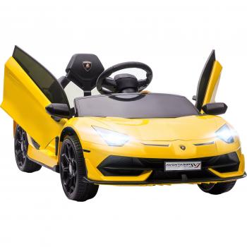 Lamborghini Baby Car 12V Homcom: telecomando, clacson, musica in giallo