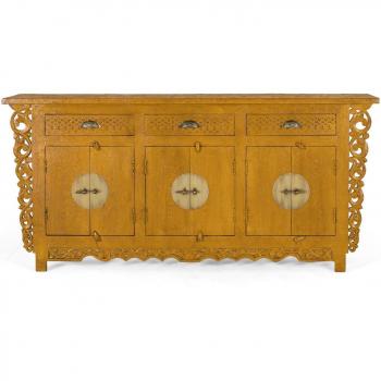 Lot 2 chaises artisanales en bois de manguier – Giner Y Colomer