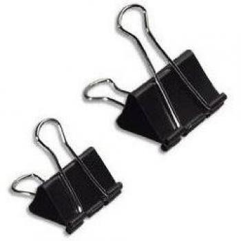 Wonday Foldback-Klammer, 51 mm, Klemmweite 20 mm, schwarz, 12er Pack