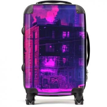 Designer Luggage Dante Mercer 00033 Purple Cabin Suitcase