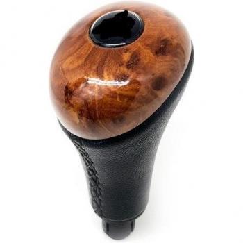 Bouton vitesse manuel marron bois cuir noir – remplacement W202/W210/W208/W140/W220/W163/W170/W129/W463