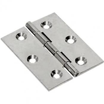 6 Charnières Blanches en Nickel Plat 50x40 (Lot de 2)