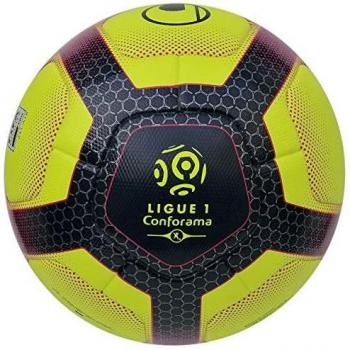 Elysia OFFICIEL Fußballball für alle Altersklassen – uhlsport, unisex, 5 (Fluo Gelb/Navy/Fuchs)