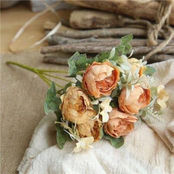Peony Silk Flower Bouquet