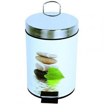 MSV Cubo de Basura 3L Lingga en Acero Inoxidable con Diseño Exclusivo y Cubo Extraíble