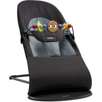 BabyBjörn Balance Soft Babywippe – Schwarz (605001) – 100 % natürliche Materialien