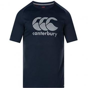 Canterbury Men's Vapor DRI Training T-Shirt, Navy, Medium – Large Logo