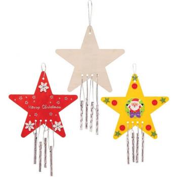 Holz-Sternwindspiele für die Weihnachtszeit (Pro Set)