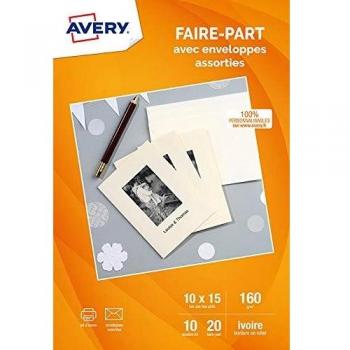 Avery A6 Ivory Envelopes for Invitations, Pack of 20