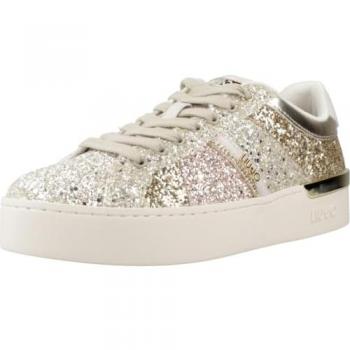 Liu Jo Damen Sneakers Silvia 105 Goldfarben mit Glitzer 39