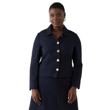 Ulla Popken Bouclé-Jacke mit Acetatfutter