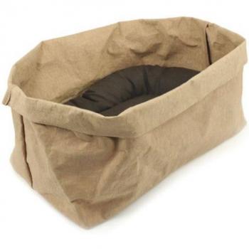Cuccia Record Paper Bag Beige S 40x25x25