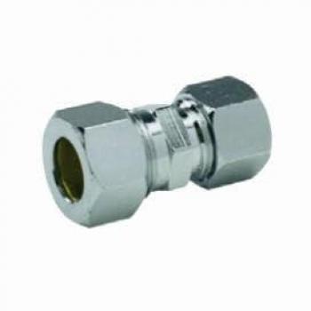 Unión Hermeto Redonda Reducida 10-12 mm Cromada para Gas Butano (Embalaje de 25 Unidades)