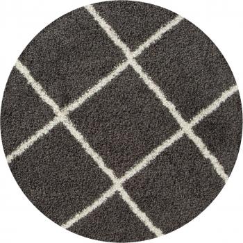 Myshaggy Collection Round Diamond Design Rug