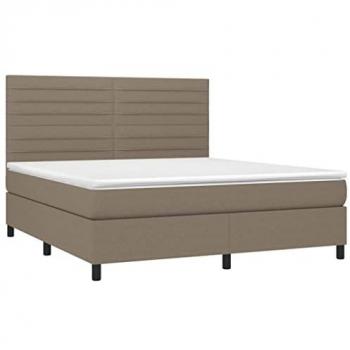 Taupe Boxspringbett 160x200 cm mit hochwertiger Matratze