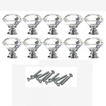 40mm Diamond Crystal Pulls for Kitchen Drawers