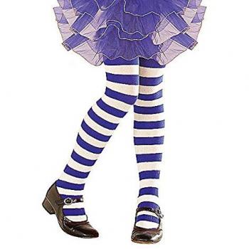 Widmann 01235 Kinderstrumpfhose Weiß/Blau gestreift – 70 Denier, 1‑3 Jahre