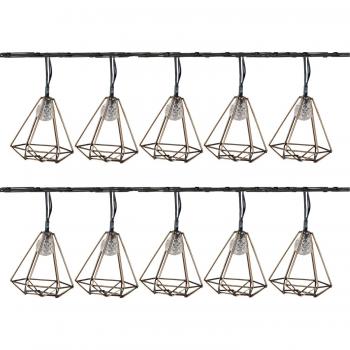 Luxform Lichterkette Solar-Lichterkette Sousse Partybeleuchtung 10x LED, Aus Metall gefertigt